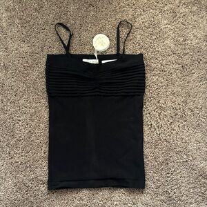 Black Ruched Women's Top